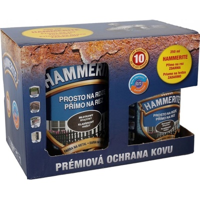 Hammerite Farebný email 700ml + 250ml hnedý