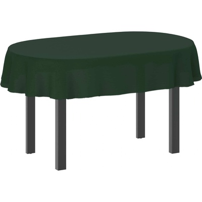 vidaXL Плат за маса Овална Тъмнозелено 130 x 220 см (42040039)