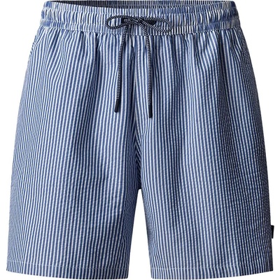 Hackett Бански гащета Hackett Seersucker Elasticated swimming shorts - Blue (Ink Blue)