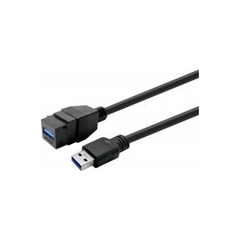 VivoLink Pro Keystone Black USB3.0 A-Female to USB3.0 A-Male