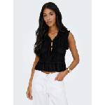 ONLY Потник onlgoa s/s linen bl frill top cc pnt