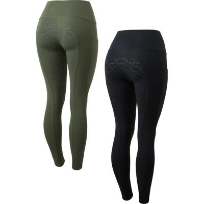 Horze Jeggings Gillian Compression Full Grip dámské green beetle – Zboží Dáma