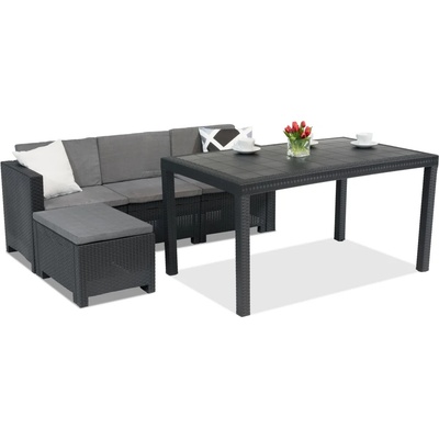 BICA Техноратанов комплект мебели за почивка Colorado Relax Corner 4 антрацит Bica (BCCOLLCOR4ANT)