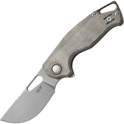 MKM VINCENT – MAGNACUT SW bld, GREEN CANVAS MICARTA hdl, S/S WIRE CLIP MK VCM-GC