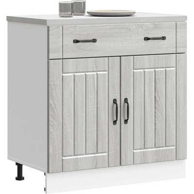 vidaXL Кухненски шкаф Lucca, сив сонома, инженерна дървесина (853743)