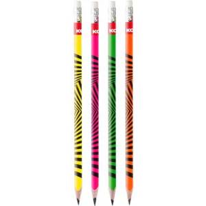 Kores Графитен молив с гума, HB, триъгълен, KORES "Neon" 92306 (92306)