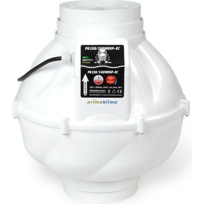 Prima Klima Whisperblower EC Dimmable 150-160 mm 1400 m3/h