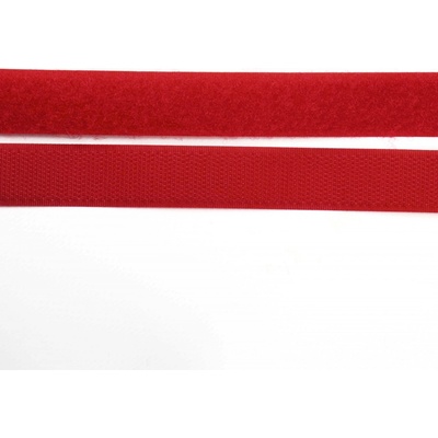 Pro Háčkování Suchý zip, 20 mm, komplet tmavě červená