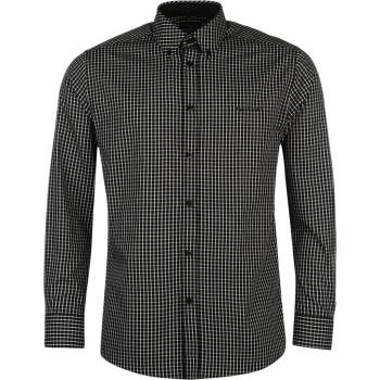 Pierre Cardin Long Sleeve shirt Mens Black check