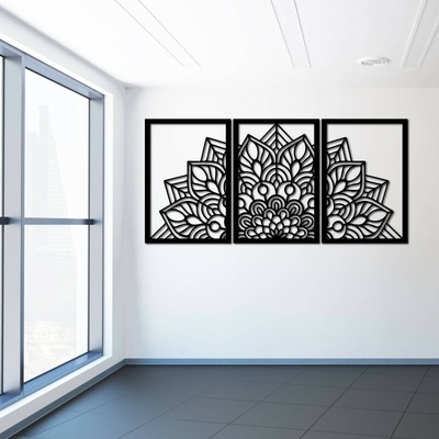 3-dielna mandala kvetov na stenu - FLOFER 4746 HDF0583