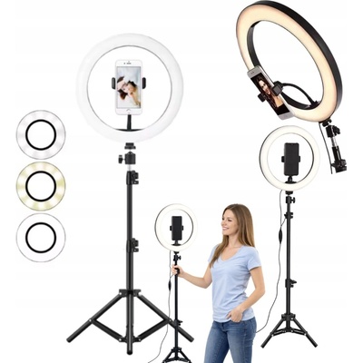 MG Selfie Ring Fill kruhové LED světlo 10'' stativ 1,8 m černé MG221584 – Zboží Mobilmania