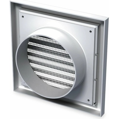 Vents Štvorcová plastová ø150 s nadstavcom 250 x 250 mm biela MV 250/150VS