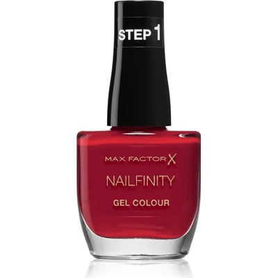 MAX Factor Nailfinity Gel Colour гел лак за нокти без използване на UV/LED лампа цвят 310 Red Carpet Ready 12ml