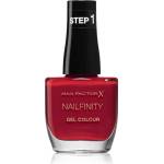 MAX Factor Nailfinity Gel Colour гел лак за нокти без използване на UV/LED лампа цвят 310 Red Carpet Ready 12ml