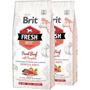 Brit Fresh Beef with Pumpkin Puppy Large 2 x 12 кг