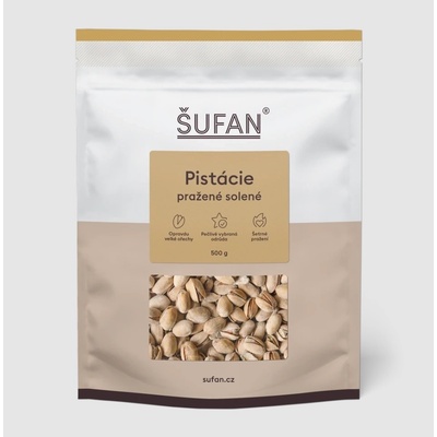 ŠUFAN Pistácie pražené solené přirozeně otvírané 500 g