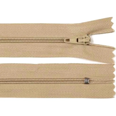 Prima-obchod Spirálový zip No 3 délka 25 cm pinlock, barva 308 hnědá přírodní