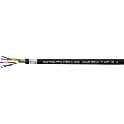 Helu 21131-500 datový Li-2YCYv 4 x 2 x 0.22 mm² černá 500 m