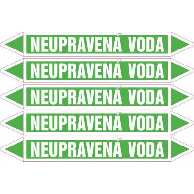 Grafiko | Neupravená voda - dle ČSN 13 0072 - Materiál Samolepící PVC folie, Rozměr aršík 5ks šipka 350x52mm