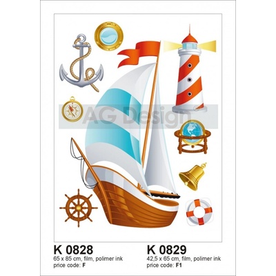 Ag Design AGF00828 samolepící dekorace Plachetnice K 0828 rozměry 65 x 85 cm