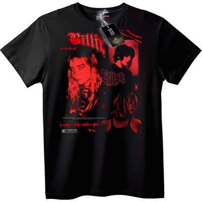 NOONEBRAND Тениска Billie Eilish Червено Изкуство - 7XL, Black