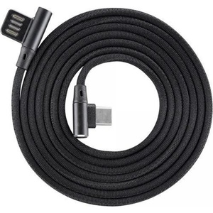 SBOX Кабел SBOX USB-C-90-B, от USB Type A 3.0(м) към USB Type C(м), 1.5m, ъглов, черен (USB-C-90-B)