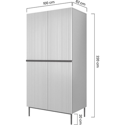 Nábytek Bogart Nicole 100 cm Černý mat / černé nožky