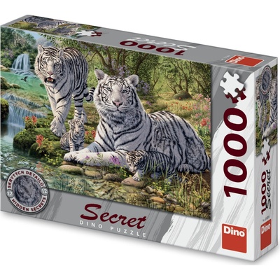 DINO Secret Collection Bílí tygři 1000 dílků