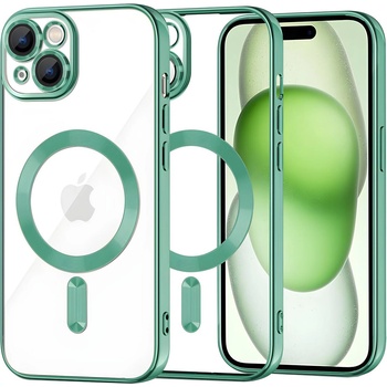 Techsuit Luxury Crystal MagSafe калъф за Apple iPhone 15 - Светлозелен KP38088 (38088)
