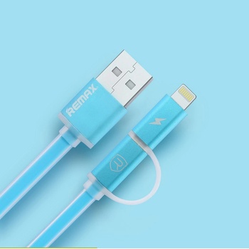 Remax AA-1145 Micro USB/lightning, modrý