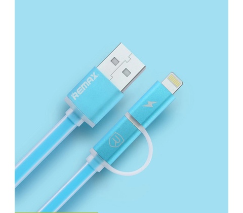 Remax AA-1145 Micro USB/lightning, modrý