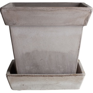 Bergs Potter Саксия Gaia с поставка 30 см сива (GAIG30S)