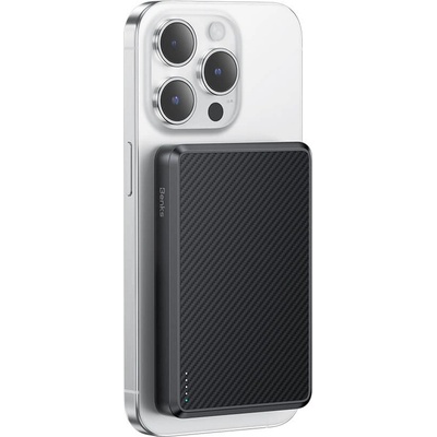 ArmorGo Magnetic Wireless Power Bank 10000 mAh 15W - преносима външна батерия с USB-C порт и безжично зареждане с MagSafe (черен)