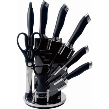 VOLTZ Комплект ножове Oliver Voltz OV51633K9S, 9 части, Поставка, Черен/Сребрист (5V51633K9S)