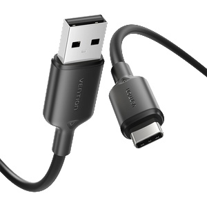 Vention USB-A 2.0 - USB-C кабел за данни, 2 м, черен (CTQBH) (CTQBH)