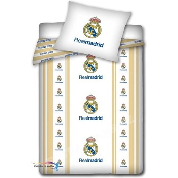 Carbotex Obliečky Real Madrid znaky bavlna 140x200 70x80