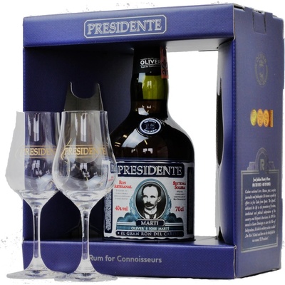 Presidente Marti Solera 15 40% 0,7 l (dárkové balení 2 sklenice)