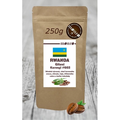 Monro Káva Rwanda Gitesi Karongi #602 káva 100% Arabika zrnková 250 g