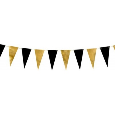 Partydeco Girlanda černo-zlatá