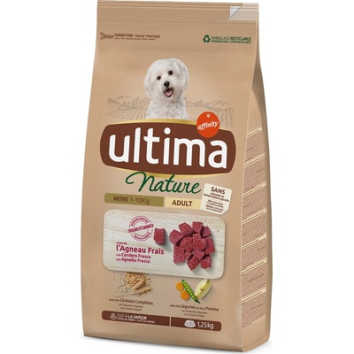Affinity Ultima 1, 25кг Mini Adult Dog Nature Ultima, суха храна за кучета, с агнешко