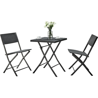 Градински ратанов комплект 1+2 faruk черен