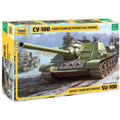 Zvezda Model Kit SU 100 sovětský stíhač tanků tank 3688 1:35