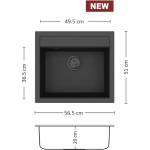  Leks impulse 565 si, Композитна мивка Мивка за вграждане