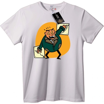NOONEBRAND Тениска Анимационен нарушител - 3XL, White