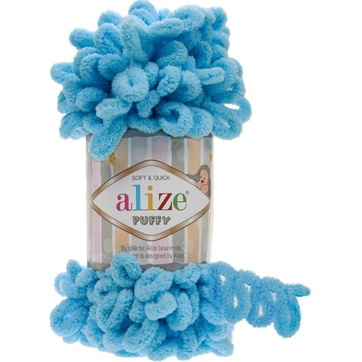 Alize příze Puffy 287 světle modrý tyrkys