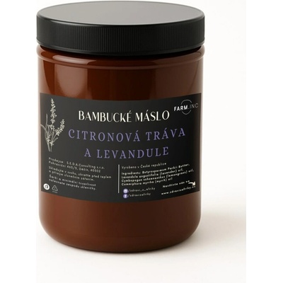 Farm.Inc šlehané bambucké máslo s citronovou trávou a levandulí 120 ml