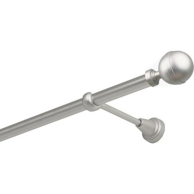 OK-GarnýžeCZ Garnýž kovová jednořadá 19mm Kalisto satina 230 cm do stěny / na tunýlek - bez kroužků