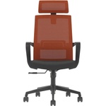 RFG Директорски стол RFG Smart HB, дамаска и меш, Tilt механизъм, до 120 kg, черна седалка, тъмночервена облегалка (4010140552)