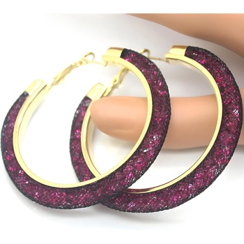 HARAHU Обеци re-3312 - Тъмно Розови kp3312 (re-3312)