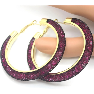 HARAHU Обеци re-3312 - Тъмно Розови kp3312 (re-3312)